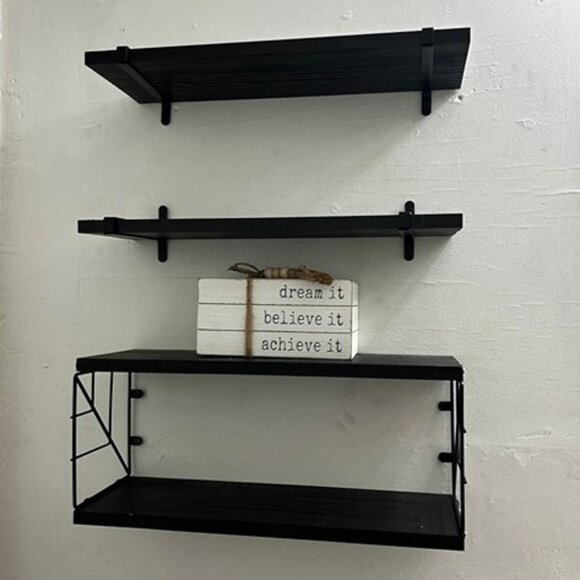 NEW  Bathroom Shelves Over Toilet Floating Shelves for Wall Rustic - Picture 6 of 8